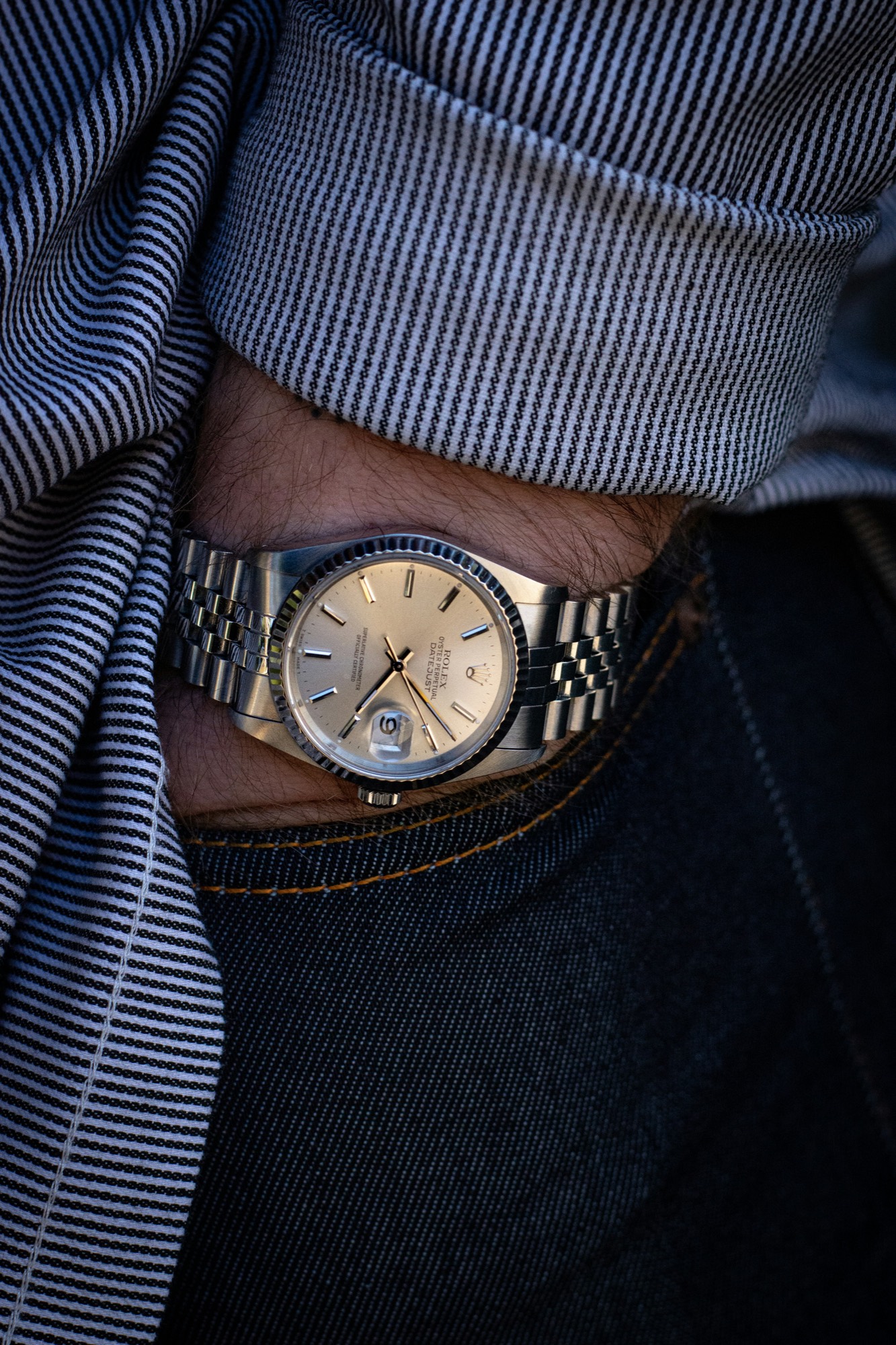 Luxury watch worn on the wrist